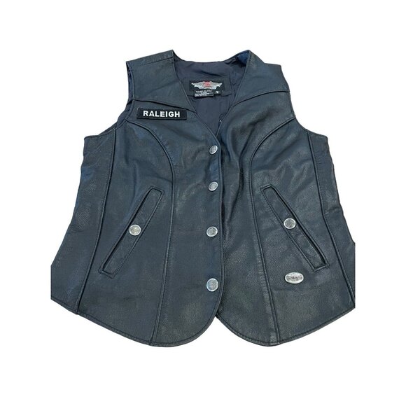 Harley-Davidson Jackets & Blazers - Harley-Davidson Women's Leather Vest Small Black Genuine Leather